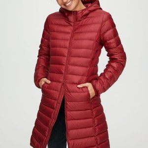 Aritzia Botanie Long Puffer - Red, Size S